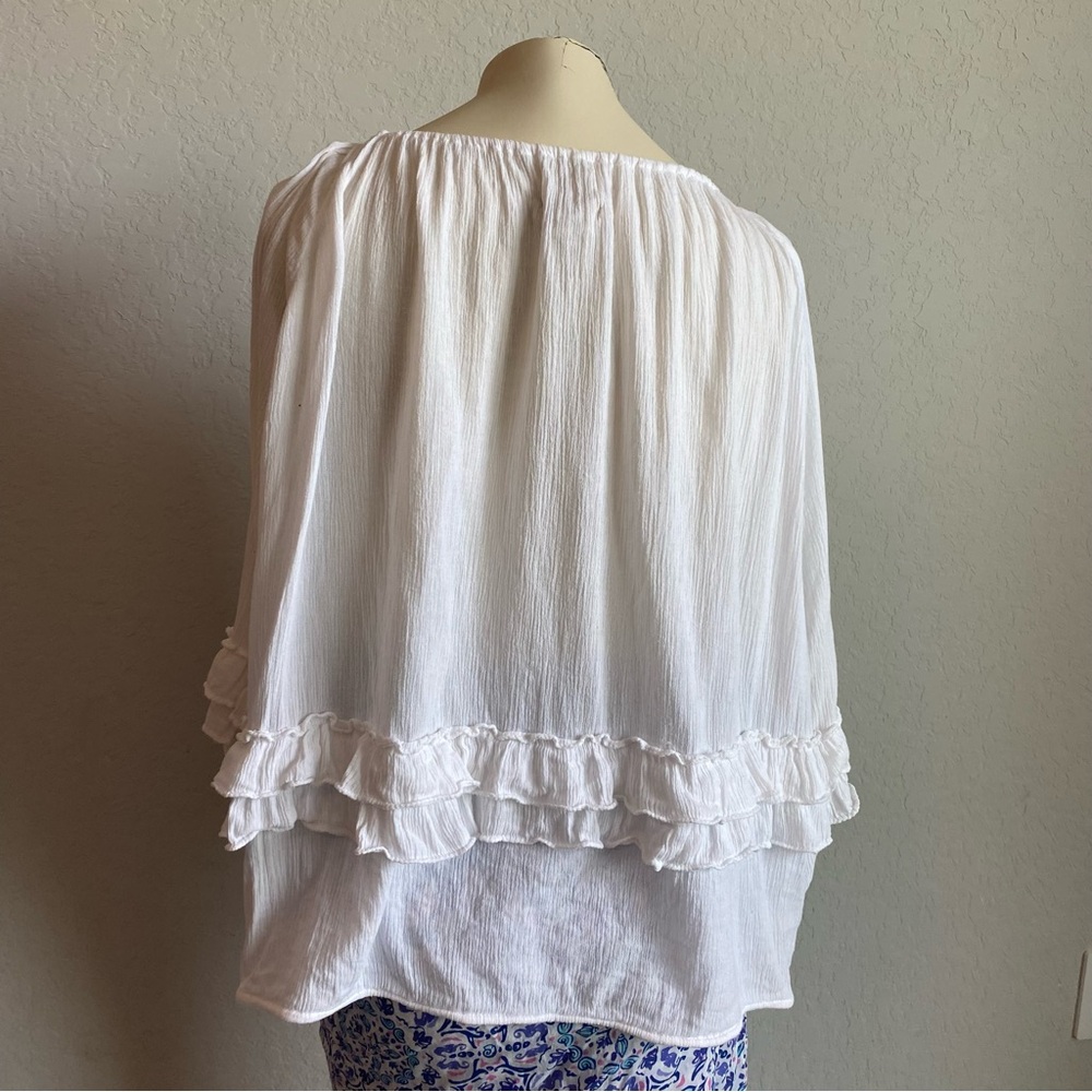 Denim & Supply Ralph Lauren Boho Top women’s size large peasant milkmaid - Picture 4 of 11